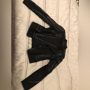 XXS Bcbg black studded structured blazer